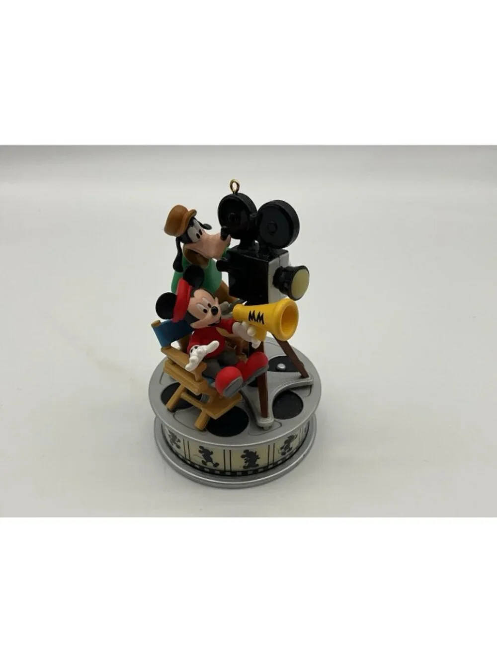 Hallmark Disney Mickey Mouse and Goofy Lights Camera Action Magic Ornament 2014